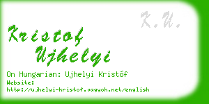 kristof ujhelyi business card