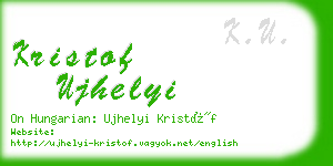 kristof ujhelyi business card